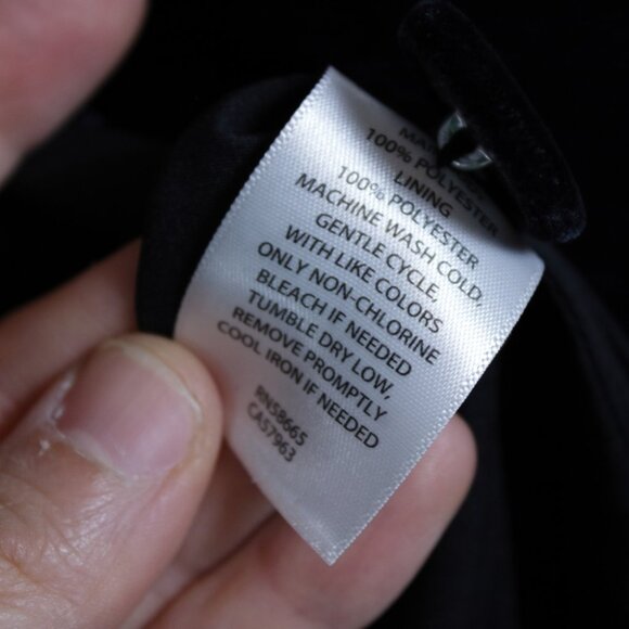 Open Edit Relaxed Velvet Blazer Navy Blue XXS - Picture 8 of 9